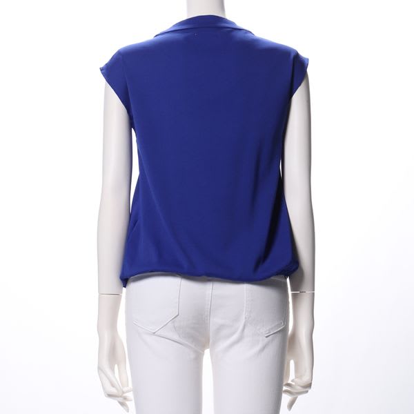 フロントタックフレンチスリーブブラウス