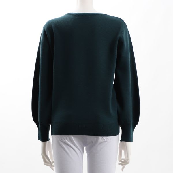 ボリュームスリーブクルーネックニット