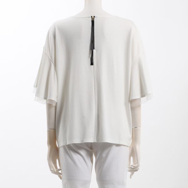 バックファスナーチュールカットソー