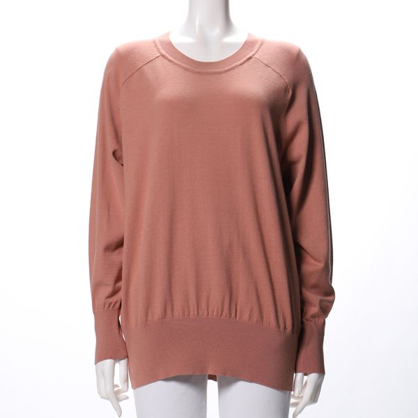 ラグランスリーブクルーネックニット