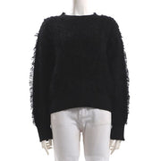 起毛感クルーネックニット