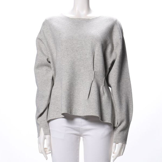 ウエストタックペプラムニット