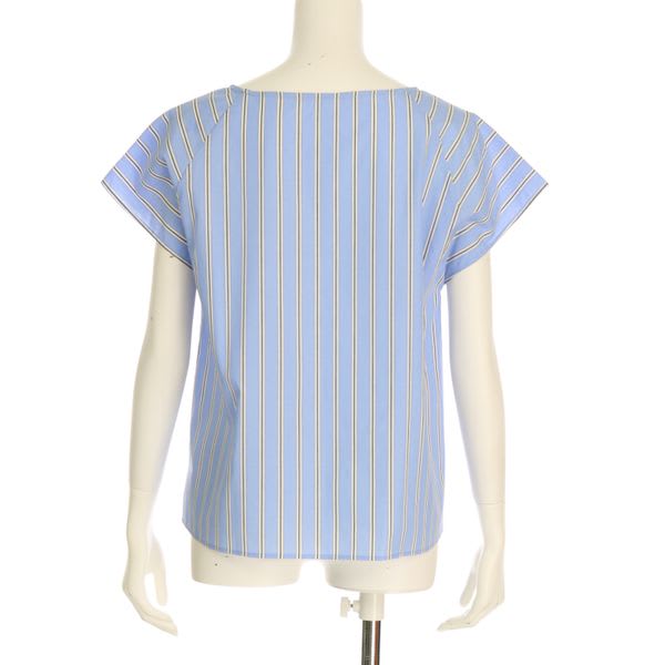 ストライプ柄コットンブラウス