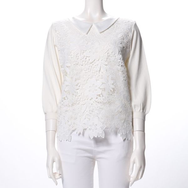 異素材ミックスカットソー