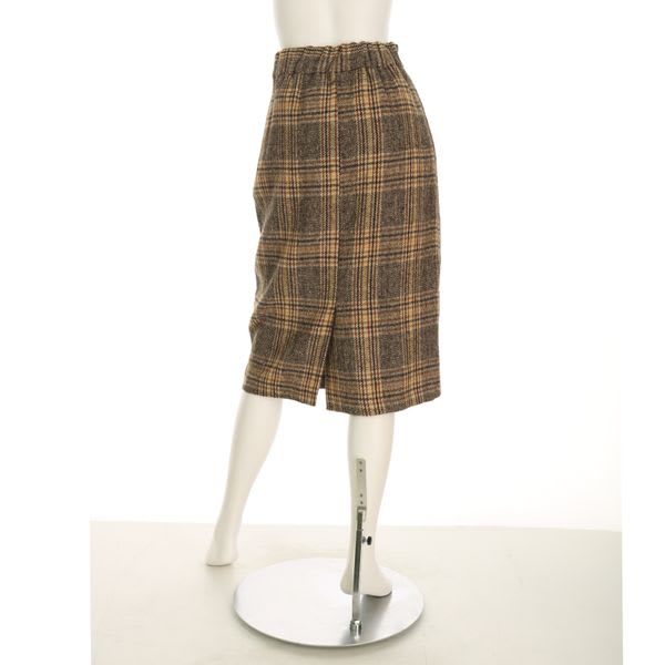 チェック柄タイトスカート