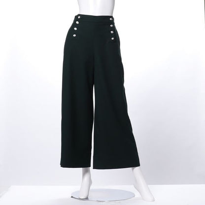 マリン風ボタンセーラーワイドパンツ