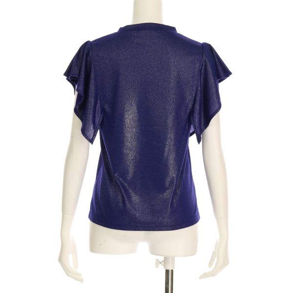 ラメ入りハンカチーフスリーブカットソー