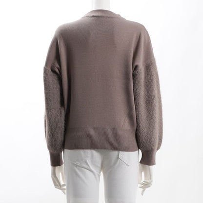 袖切り替えニット