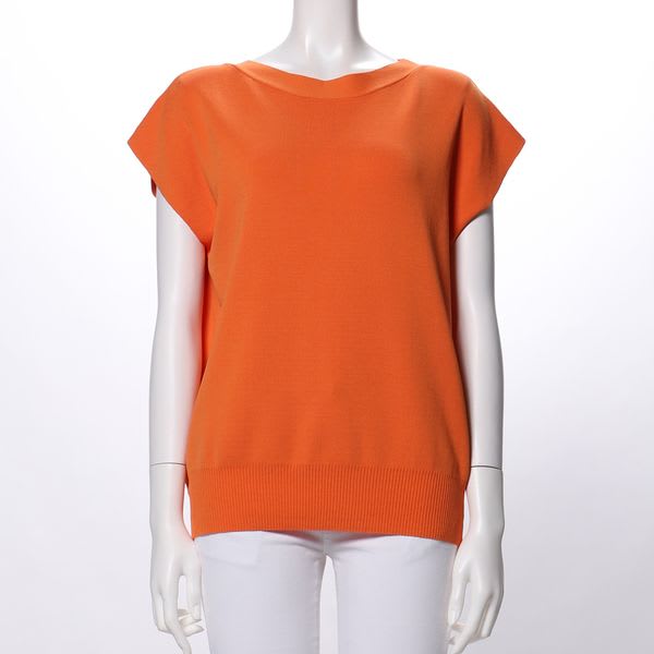 シンプルデザインフレンチスリーブニット