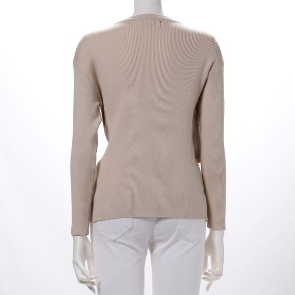 フロント結びデザインリブニット