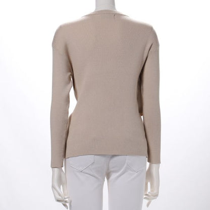 フロント結びデザインリブニット