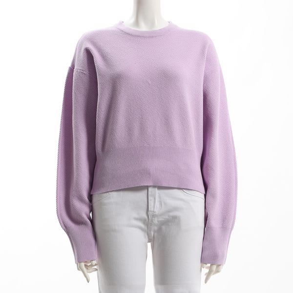 ふんわりお袖クルーネックニット