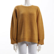 クルーネックドロップショルダーニット