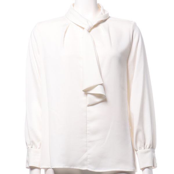 ボウタイカフス袖ブラウス