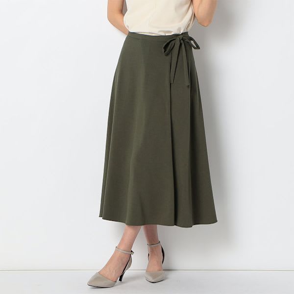 サイドリボンラップスカート