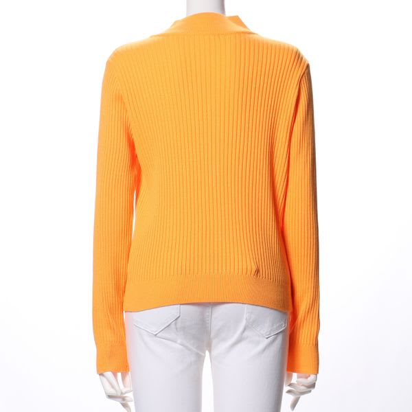 カラーハイネックリブニット