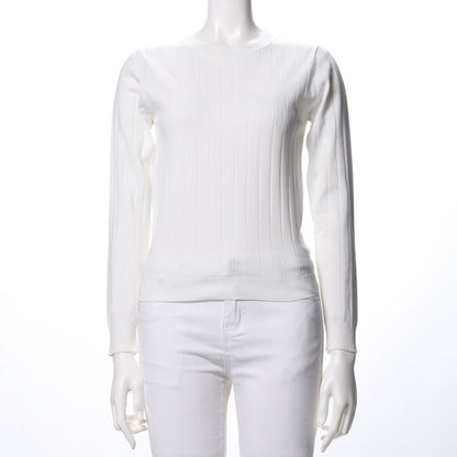 太リブクルーネックニット