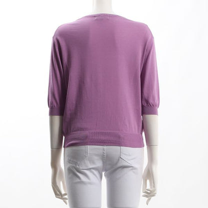 クルーネック半袖カーディガン