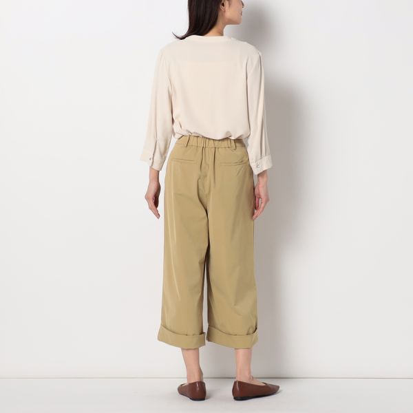 裾デザインワイドパンツ