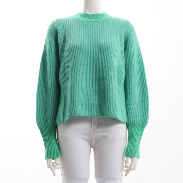 バイカラーボリュームスリーブニット