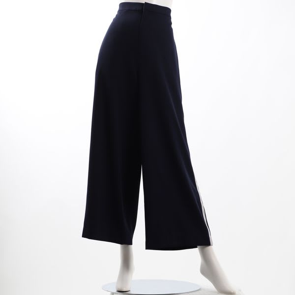 サイドテープ装飾スポーティーワイドパンツ