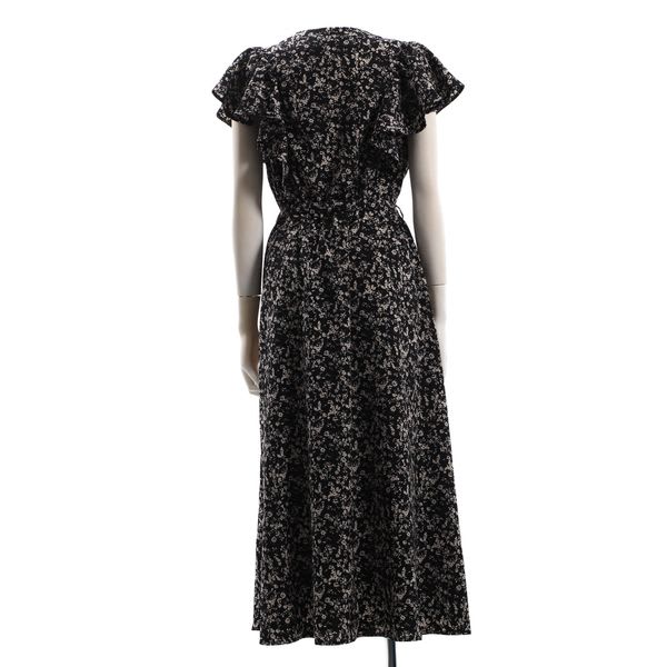 小花柄ラッフルスリーブワンピース