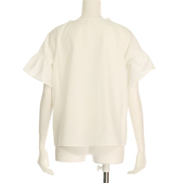 エアリーシャンブレーフレアスリーブブラウス