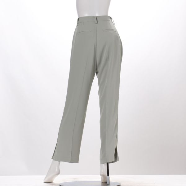 センタープレスサイドスリットストレートパンツ