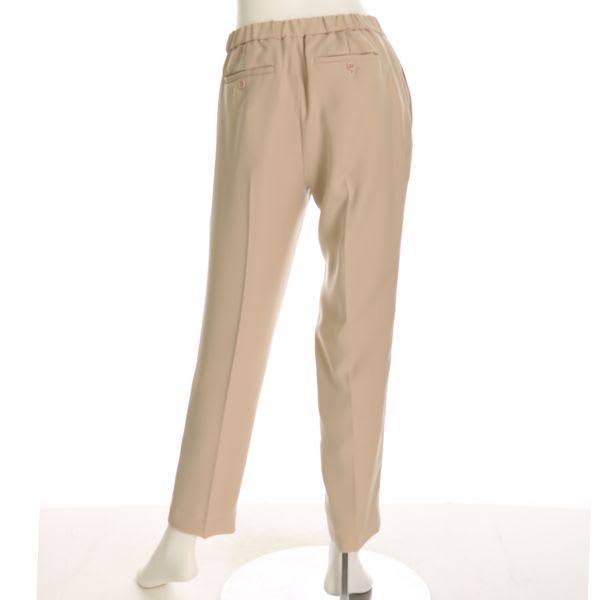 ペールカラータック入りテーパードパンツ