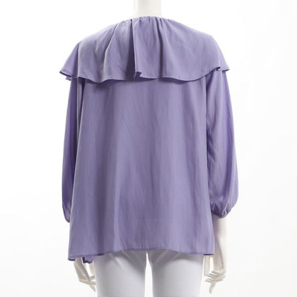 ケープ風フリルブラウス