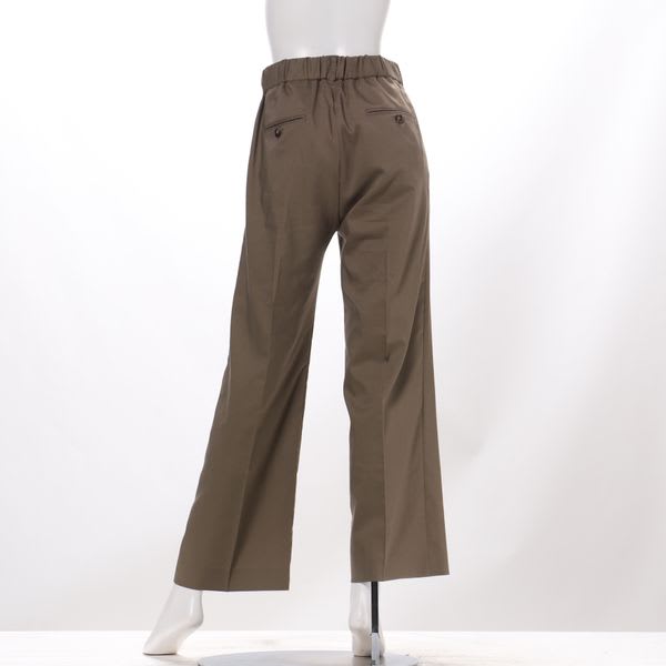 ジップアップバックゴムワイドパンツ