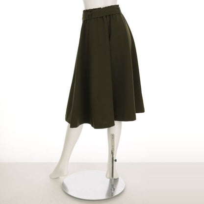 共布ベルト付きフレアスカート