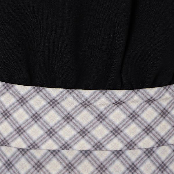 チェック柄ドッキングワンピース