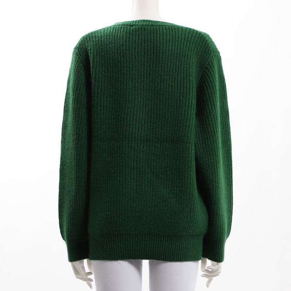 クルーネックミドルゲージニット