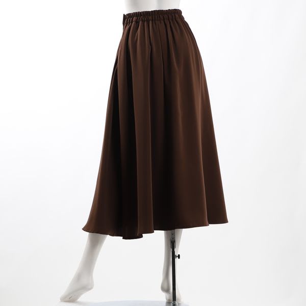 バックウエストゴムフレアスカート