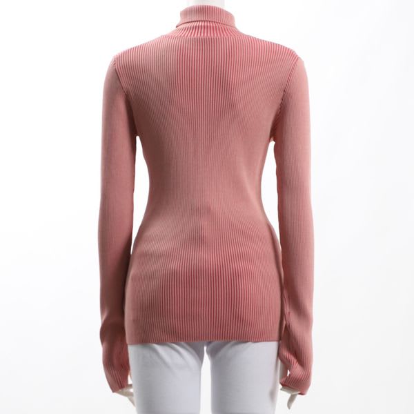 配色リブフィンガーホールニット