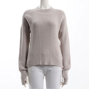 ラグランスリーブリブニット