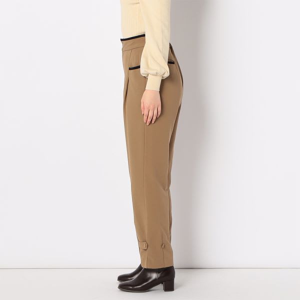 パイピング裾タブポケット付きパンツ