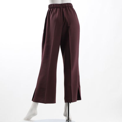 サイドスリットバックウエストゴムワイドパンツ