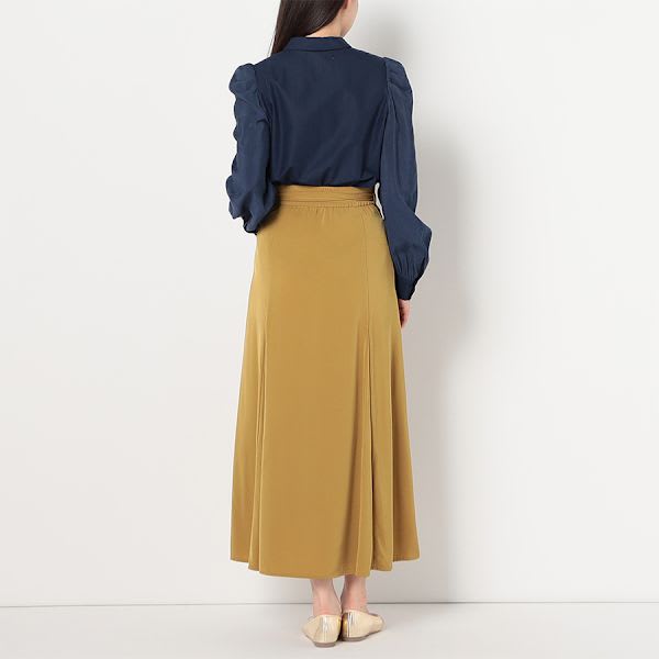 ウエストリボン付きAラインスカート