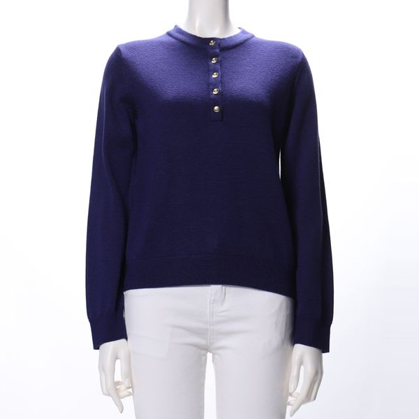 ハイゲージヘンリーネックニット