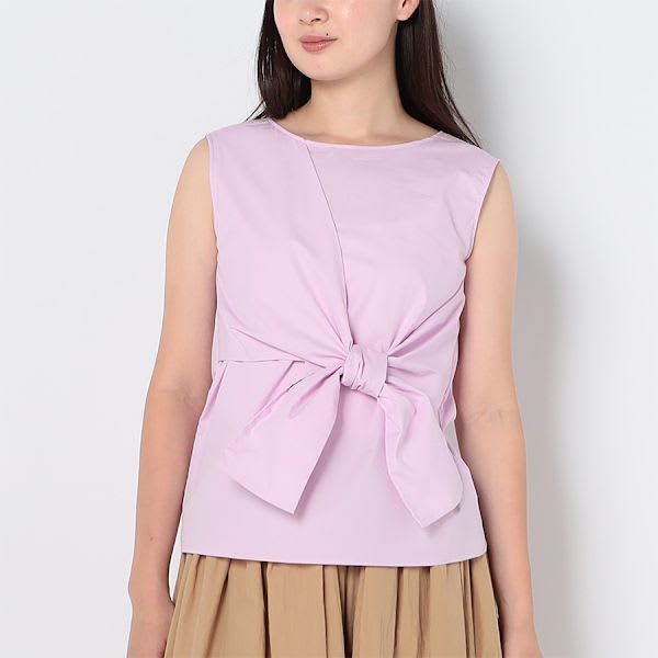 アシンメトリーツイストリボンブラウス