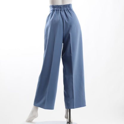 合繊平織ストレッチワイドパンツ