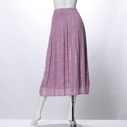 総レースプリーツスカート