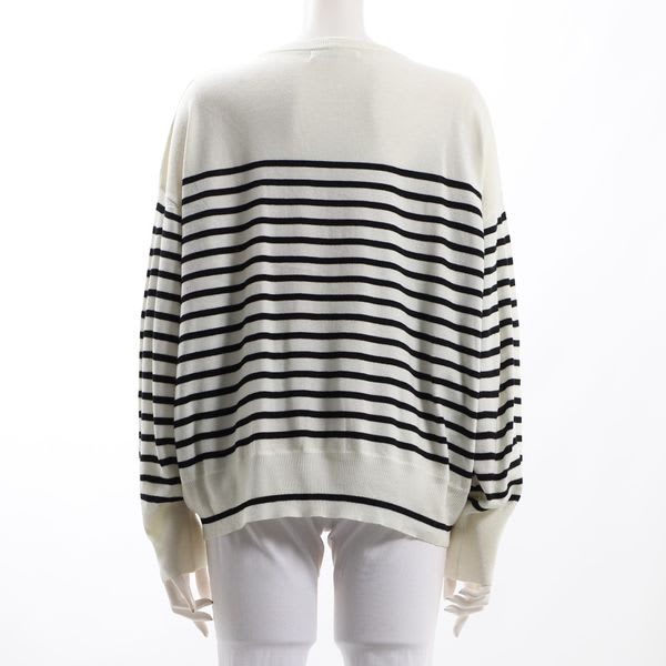 ボーダードロップショルダーニット