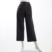 サイドベルトデザインワイドパンツ