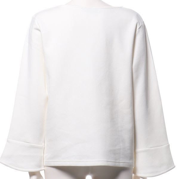 メタルプレート付きワイドスリーブカットソー