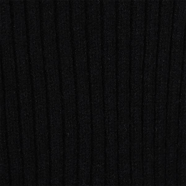 リブ編みボトルネックニット