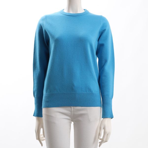 スリット袖クルーネックニット