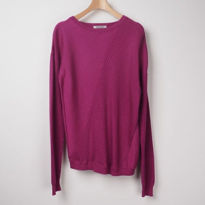 多種編みアシンメトリーニット